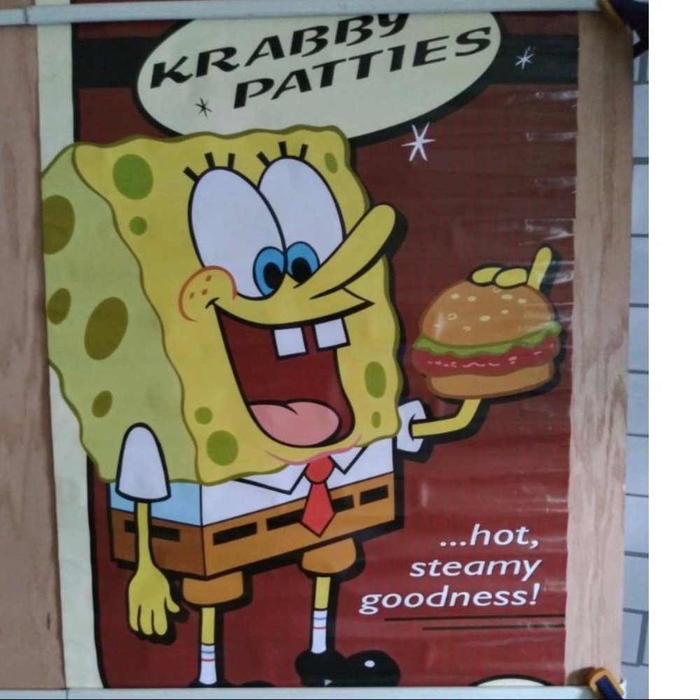 Spongebob Squarepants Krabby Patties Cartoon 2002 Poster #5761 Nickelodeon